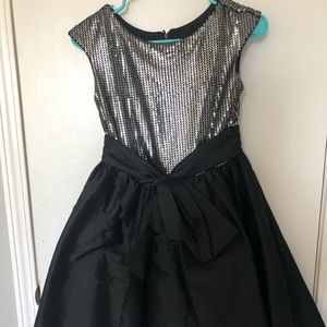 Pippa and Julie Sequins Silver and Black Dress